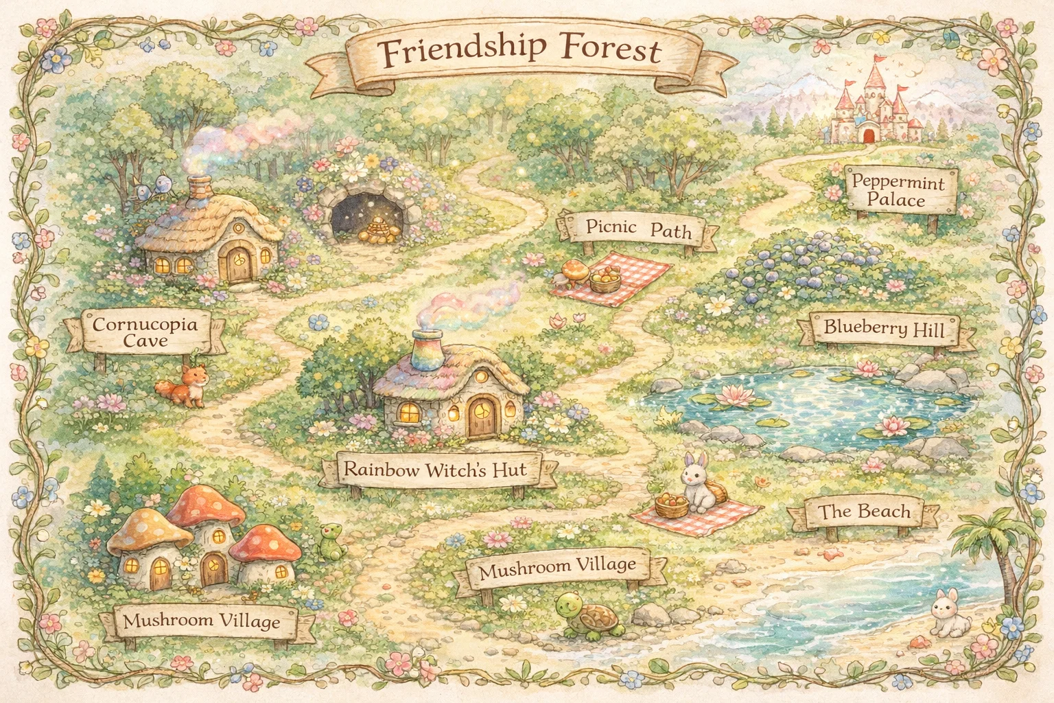 Map of Friendship Forest